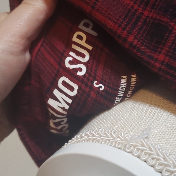 Mossimo checkered plaid fannel long sleeve button down shirt - Picture 5 of 6